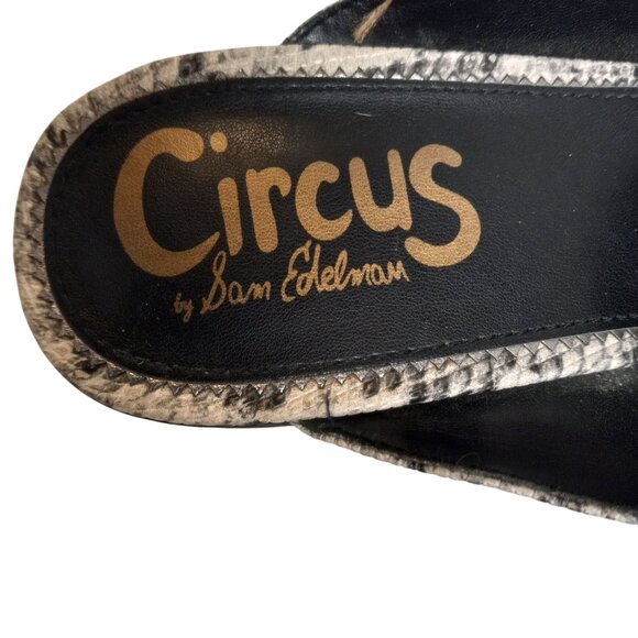 Sam Edelman Circus Size 9M Hal Womens Snake Print Slip On Loafers Mules Vegan - Picture 6 of 9